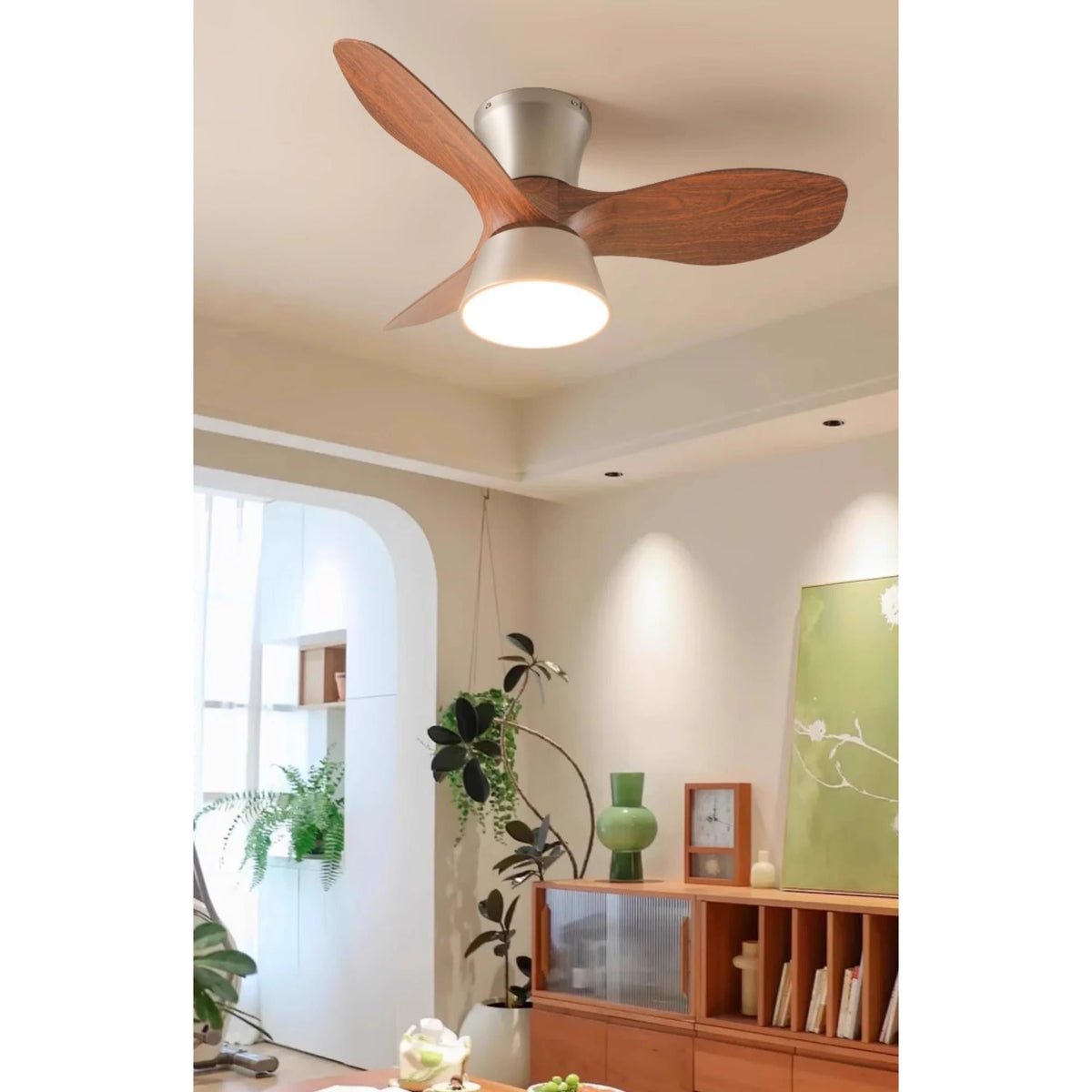 Corabelle Ceiling Fan Light – Low-Profile DC Motor LED Ceiling Fan