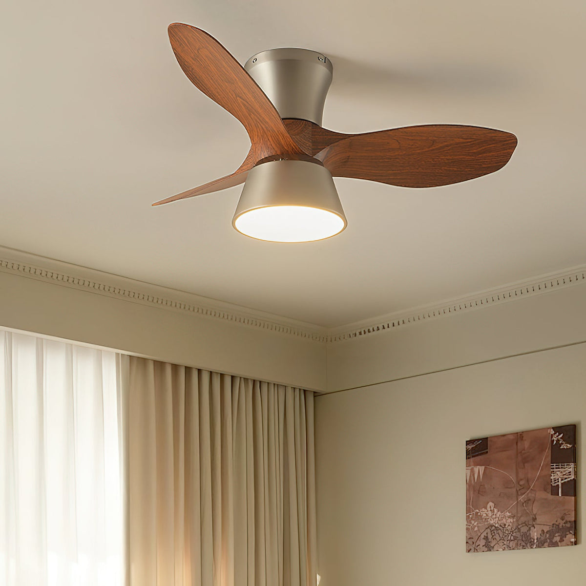 Corabelle Ceiling Fan Light – Low-Profile DC Motor LED Ceiling Fan