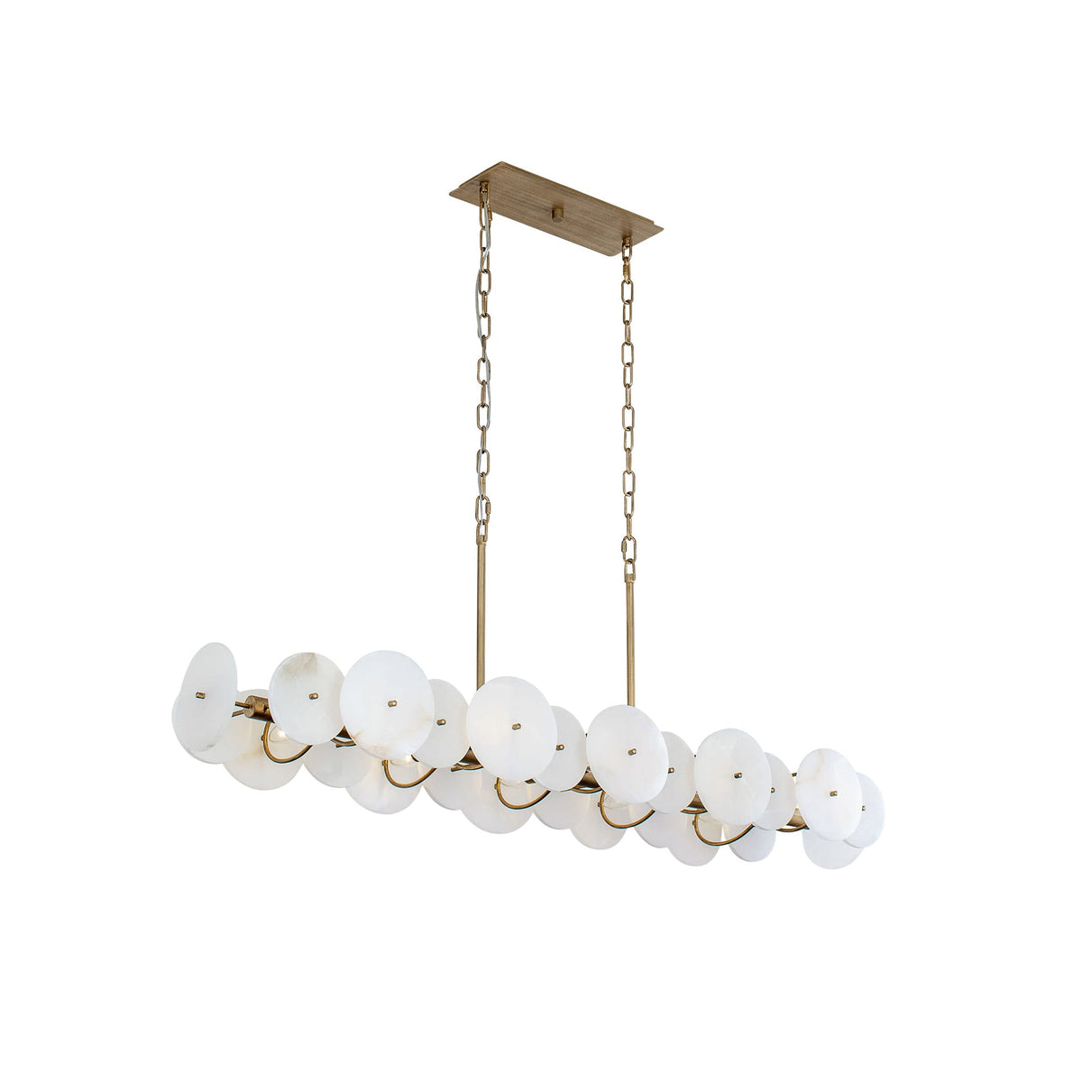 Selene Linear Alabaster Chandelier - Spanish Stone Pendant Light