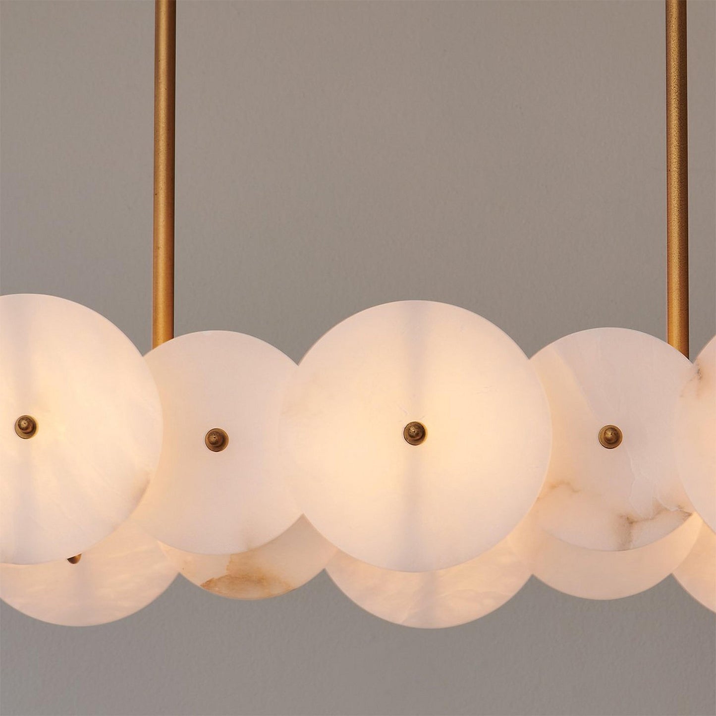 Selene Linear Alabaster Chandelier - Spanish Stone Pendant Light