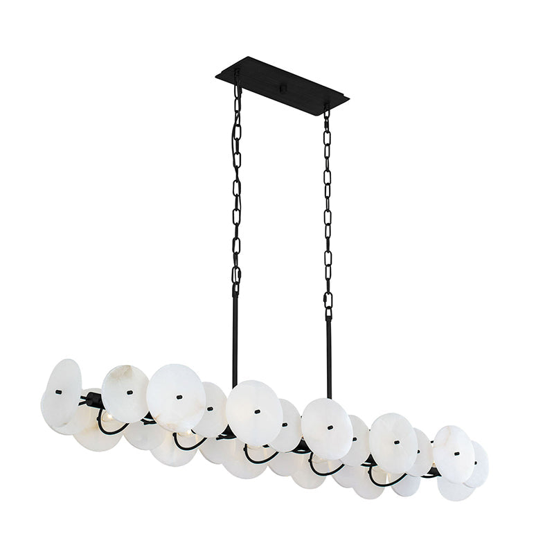Selene Linear Alabaster Chandelier - Spanish Stone Pendant Light