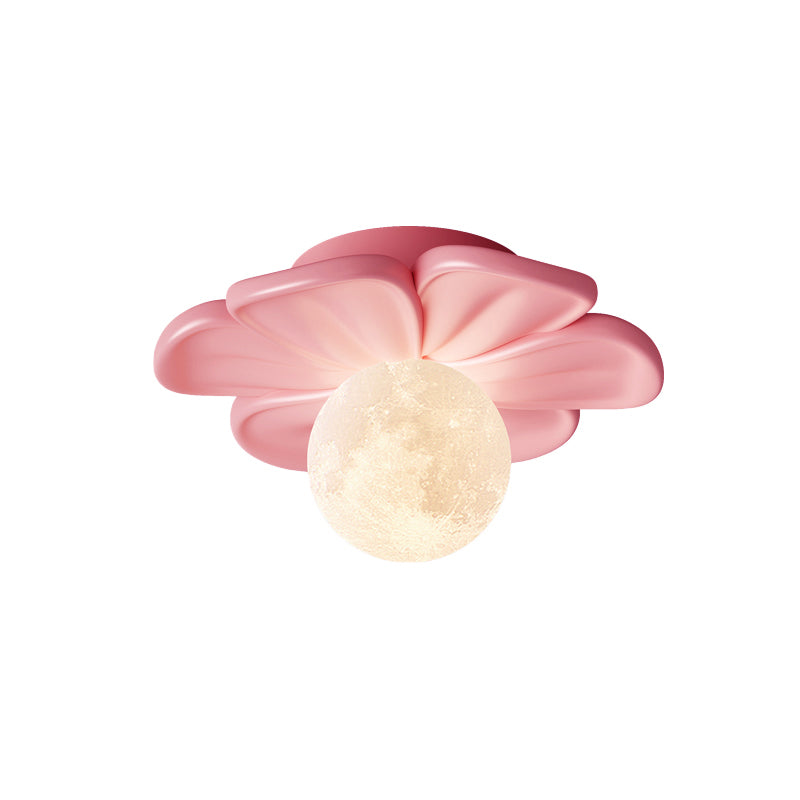 Cream Bloom Flower Ceiling Lamp – Flush Mount & Wall Sconce Sculpted Floral Light