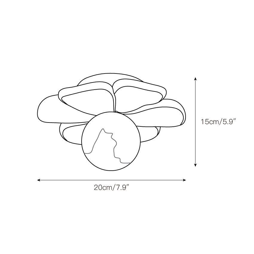 Cream Bloom Flower Ceiling Lamp – Flush Mount & Wall Sconce Sculpted Floral Light