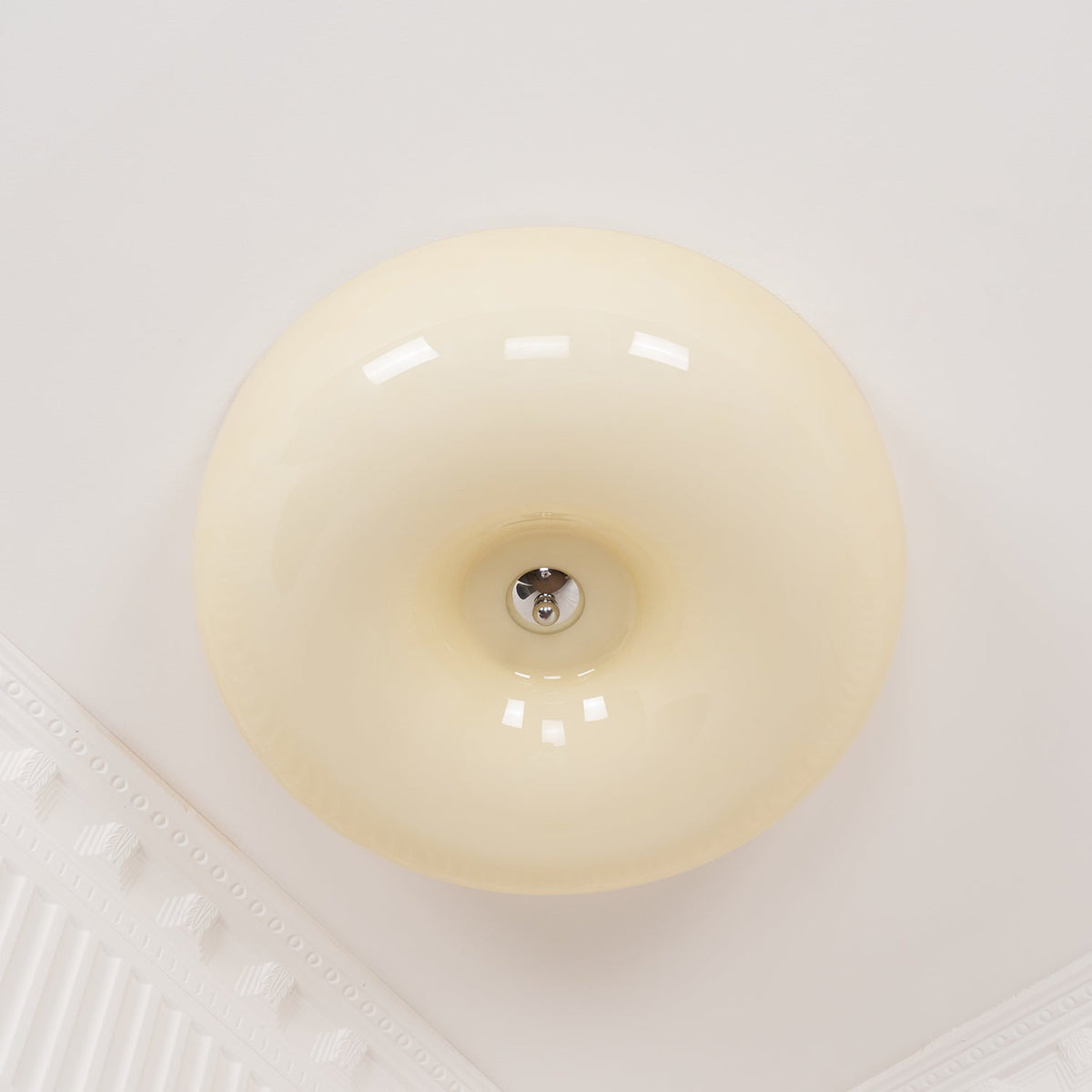 Glass Button Ceiling Lamp - Low-Profile Smooth Glass Button LED Flush Mount Light