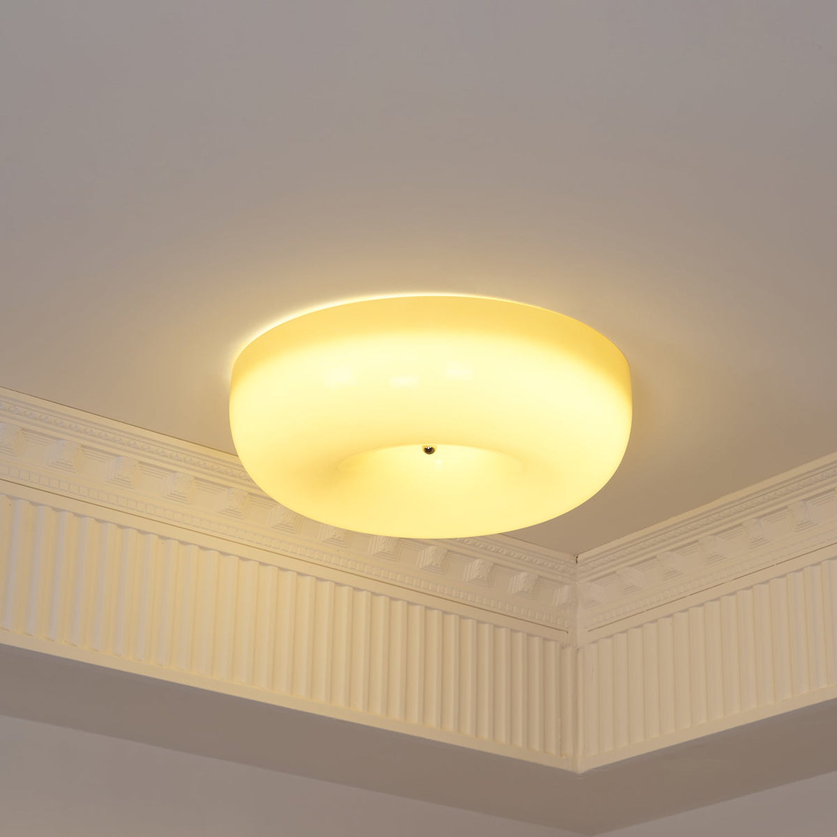 Glass Button Ceiling Lamp - Low-Profile Smooth Glass Button LED Flush Mount Light
