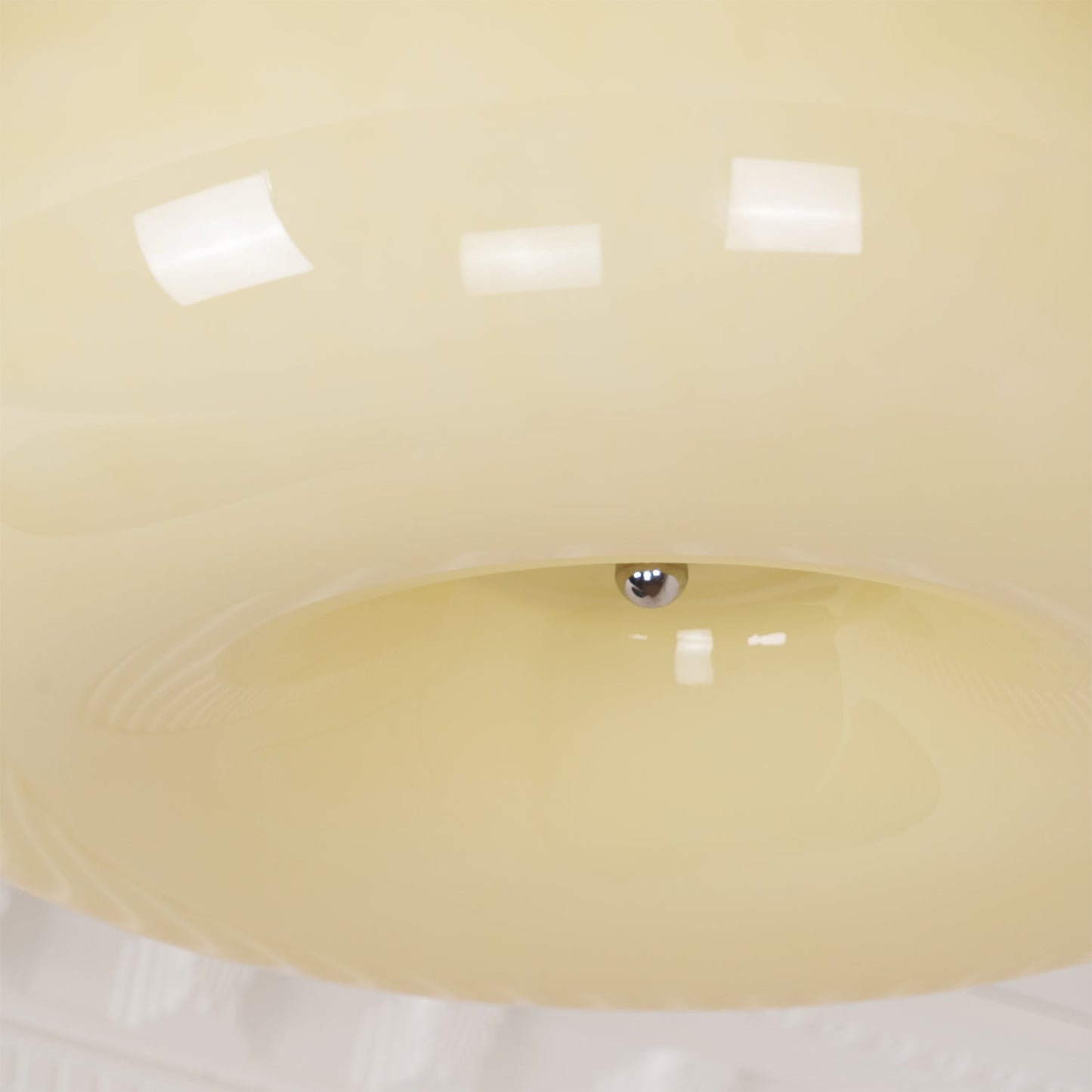 Glass Button Ceiling Lamp - Low-Profile Smooth Glass Button LED Flush Mount Light