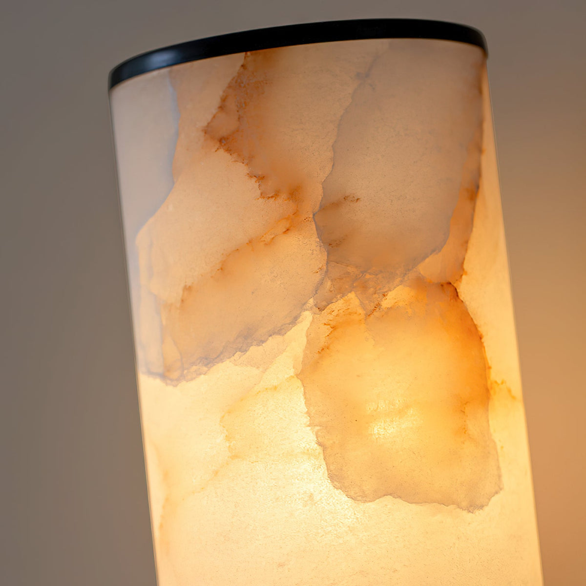 Crestmoor Vanity Alabaster Sconce – Modern Brass & Natural Alabaster Dual Cylinder Sconce