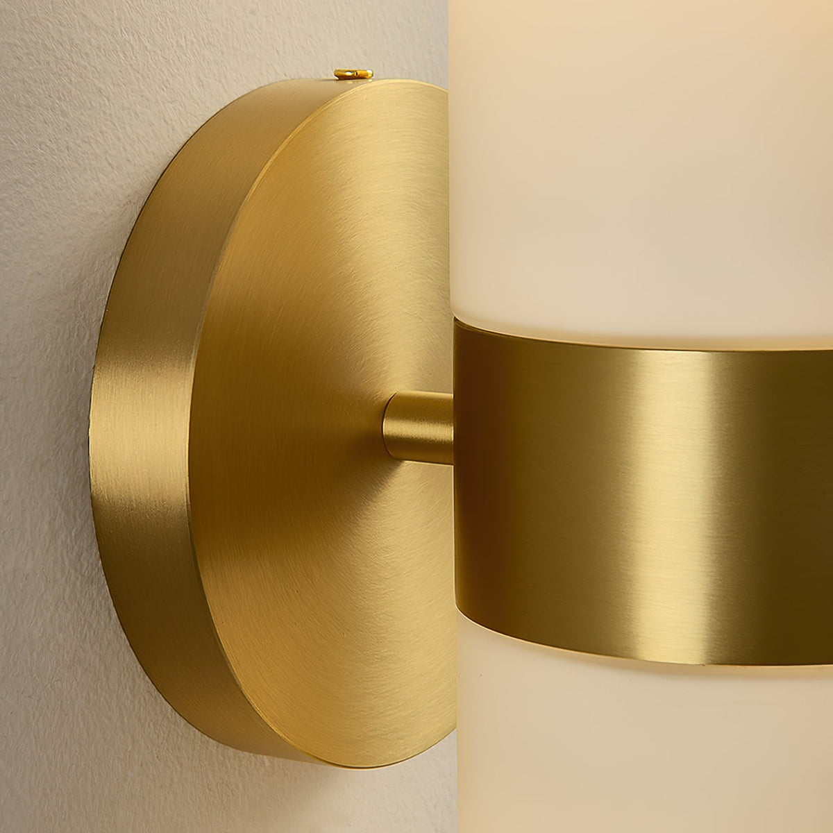 Crestmoor Vanity Alabaster Sconce – Modern Brass & Natural Alabaster Dual Cylinder Sconce
