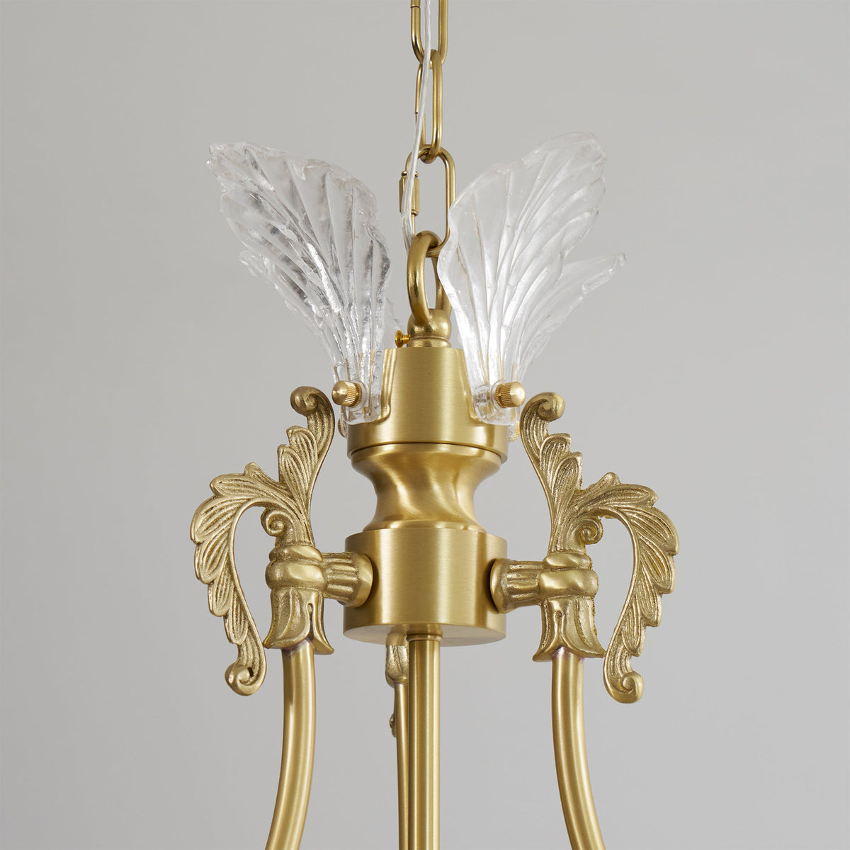 Crinoline Chandelier – Faceted Crystal & Brass Tiered Chandelier