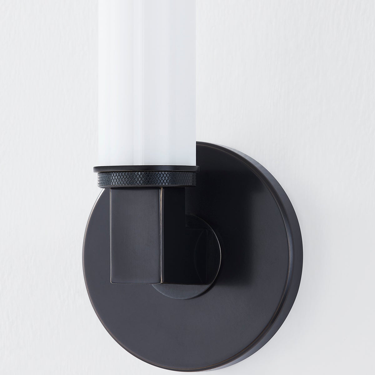 Cromwell Glass Wall Lamp – Architectural Brass & Opal Glossy Glass Sconce