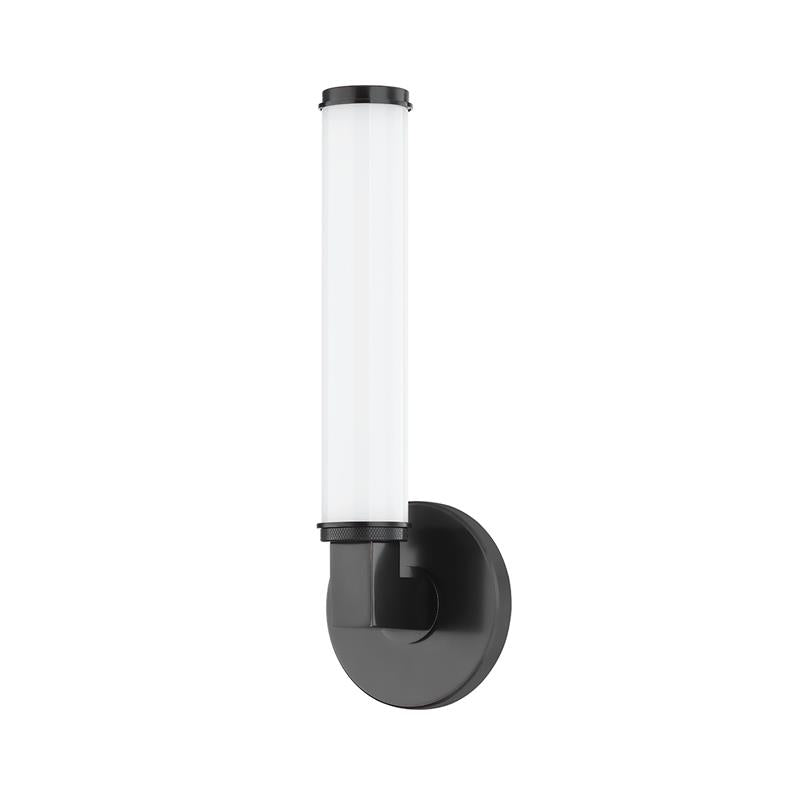 Cromwell Glass Wall Lamp – Architectural Brass & Opal Glossy Glass Sconce