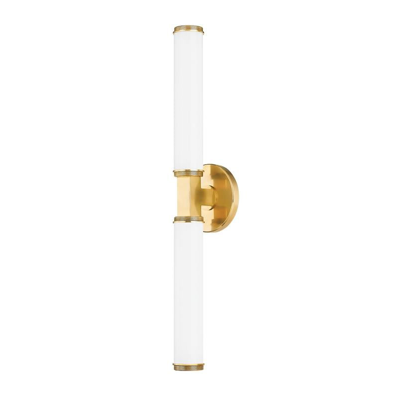 Cromwell Glass Wall Lamp – Architectural Brass & Opal Glossy Glass Sconce