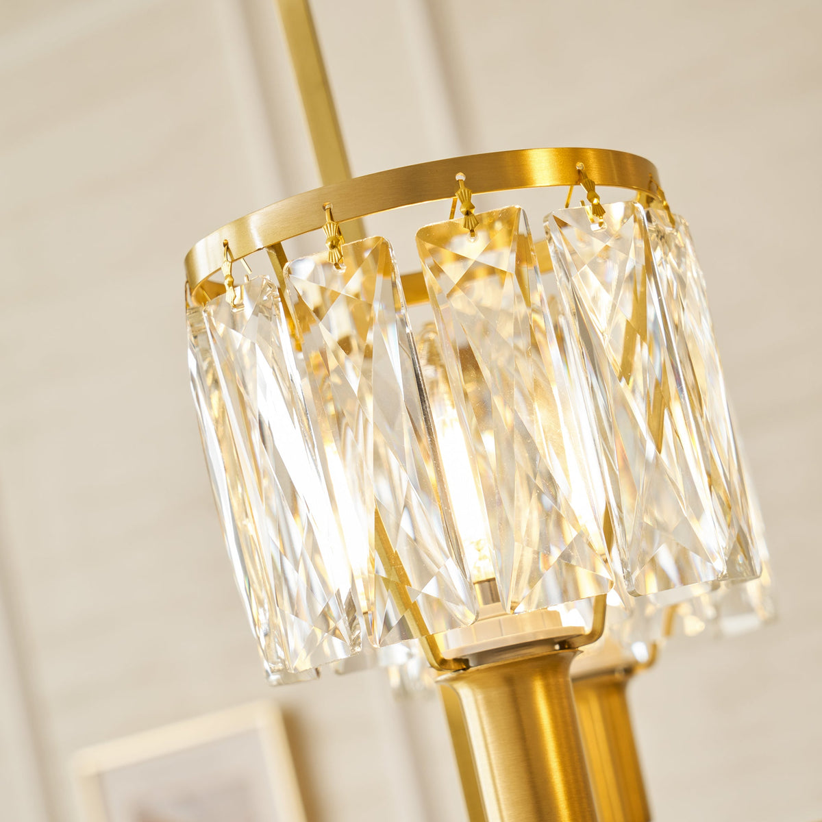 Crystal Bird Chandelier – Sculptural Brass & Carved Crystal Bird Pendant Light