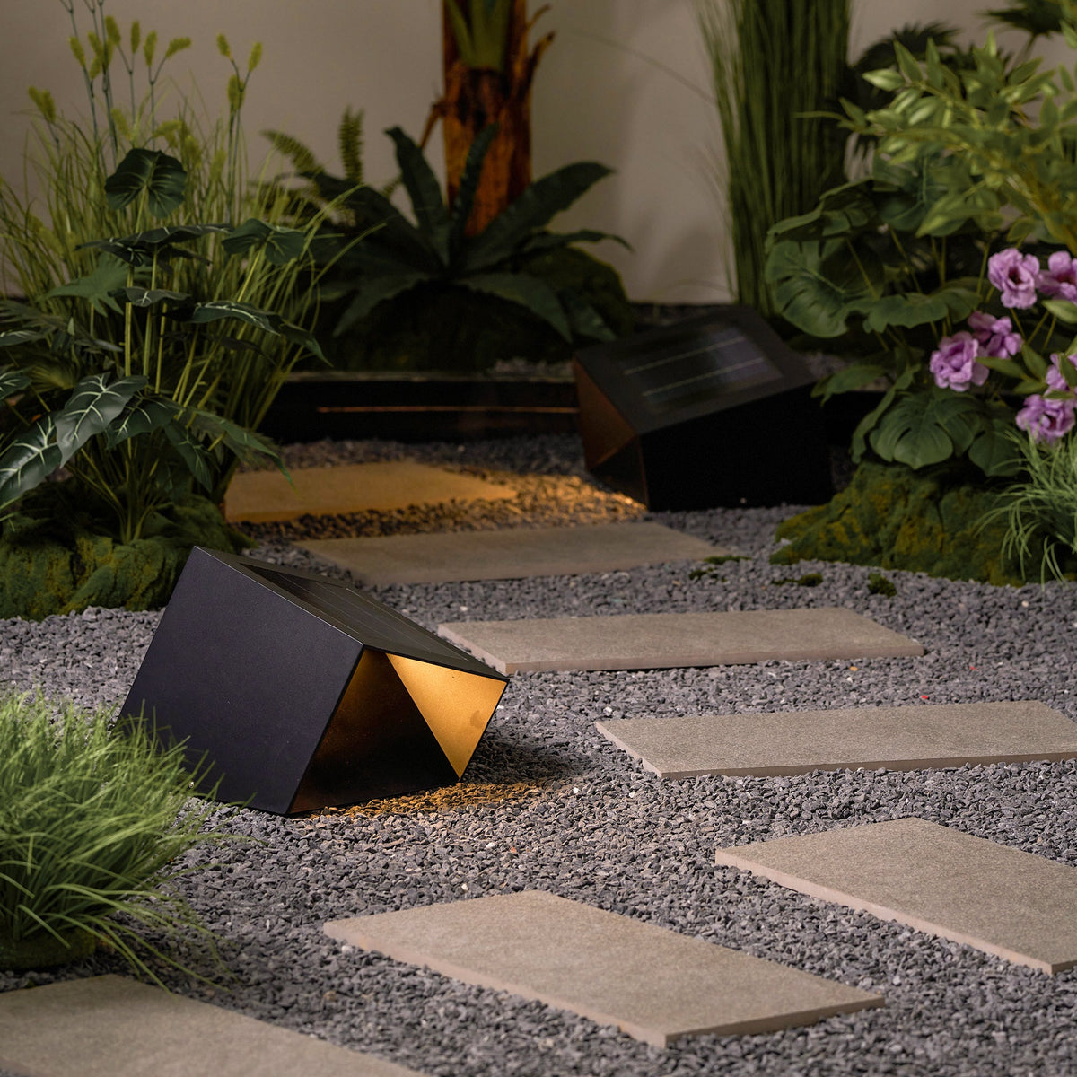 Cube Garden Solar Outdoor Light – Waterproof Stainless Steel Solar Landscape Lamp