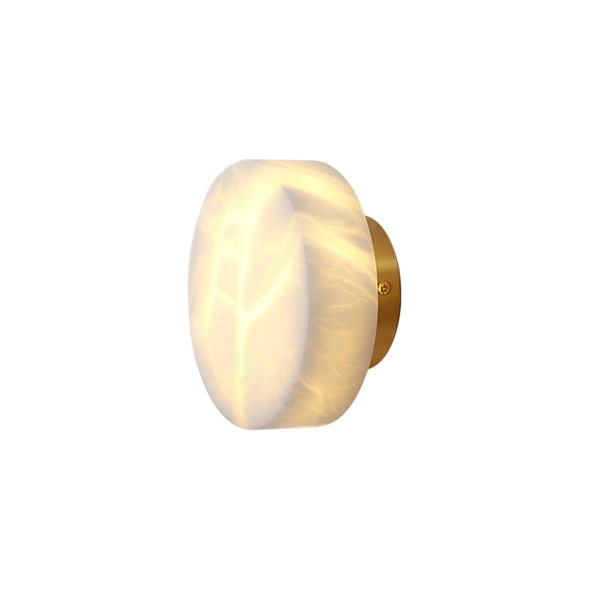 Cylindrical Alabaster Wall Lamp – Architectural Natural Stone LED Sconce