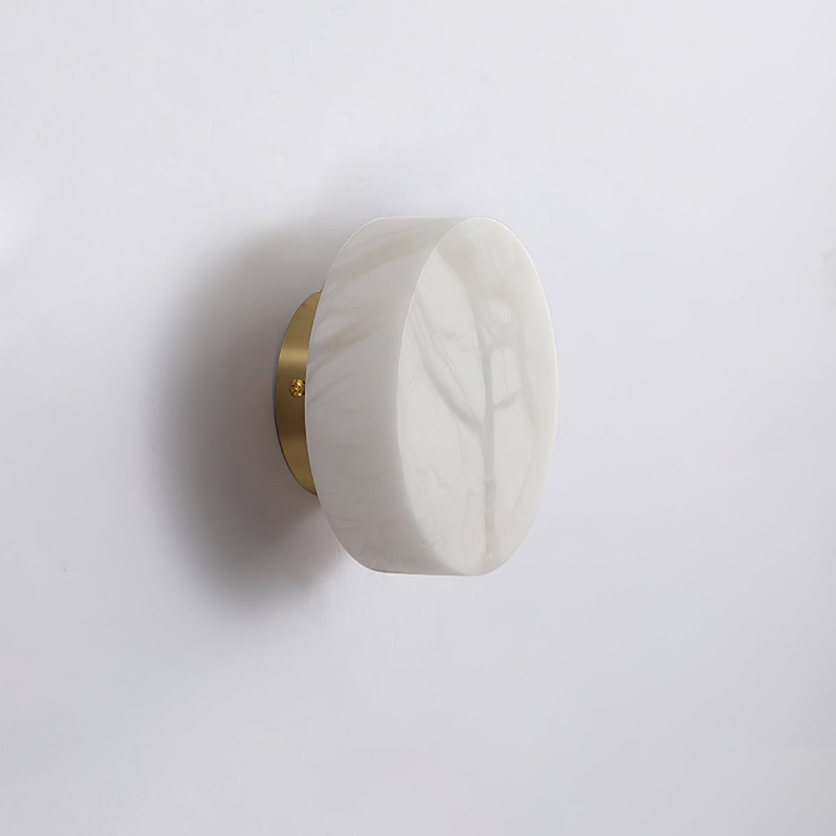 Cylindrical Alabaster Wall Lamp – Architectural Natural Stone LED Sconce