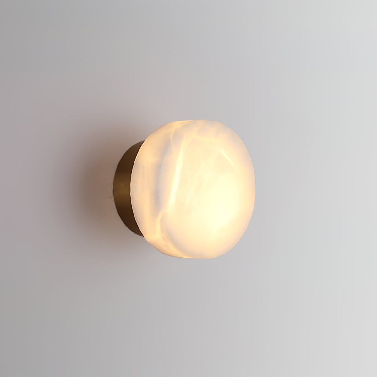 Cylindrical Alabaster Wall Lamp – Architectural Natural Stone LED Sconce