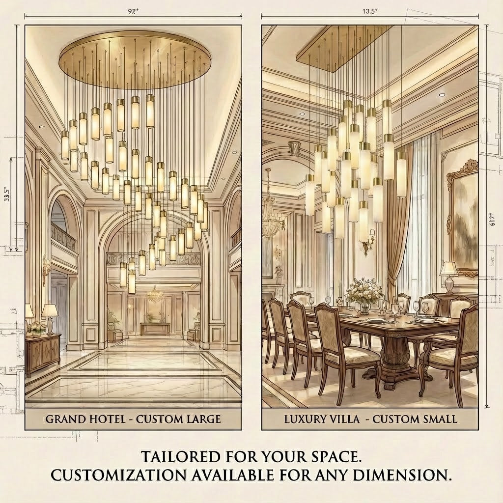 Celestial Alabaster Cascade Chandelier - Modern Luxury LED Multi-Light Stone Cluster