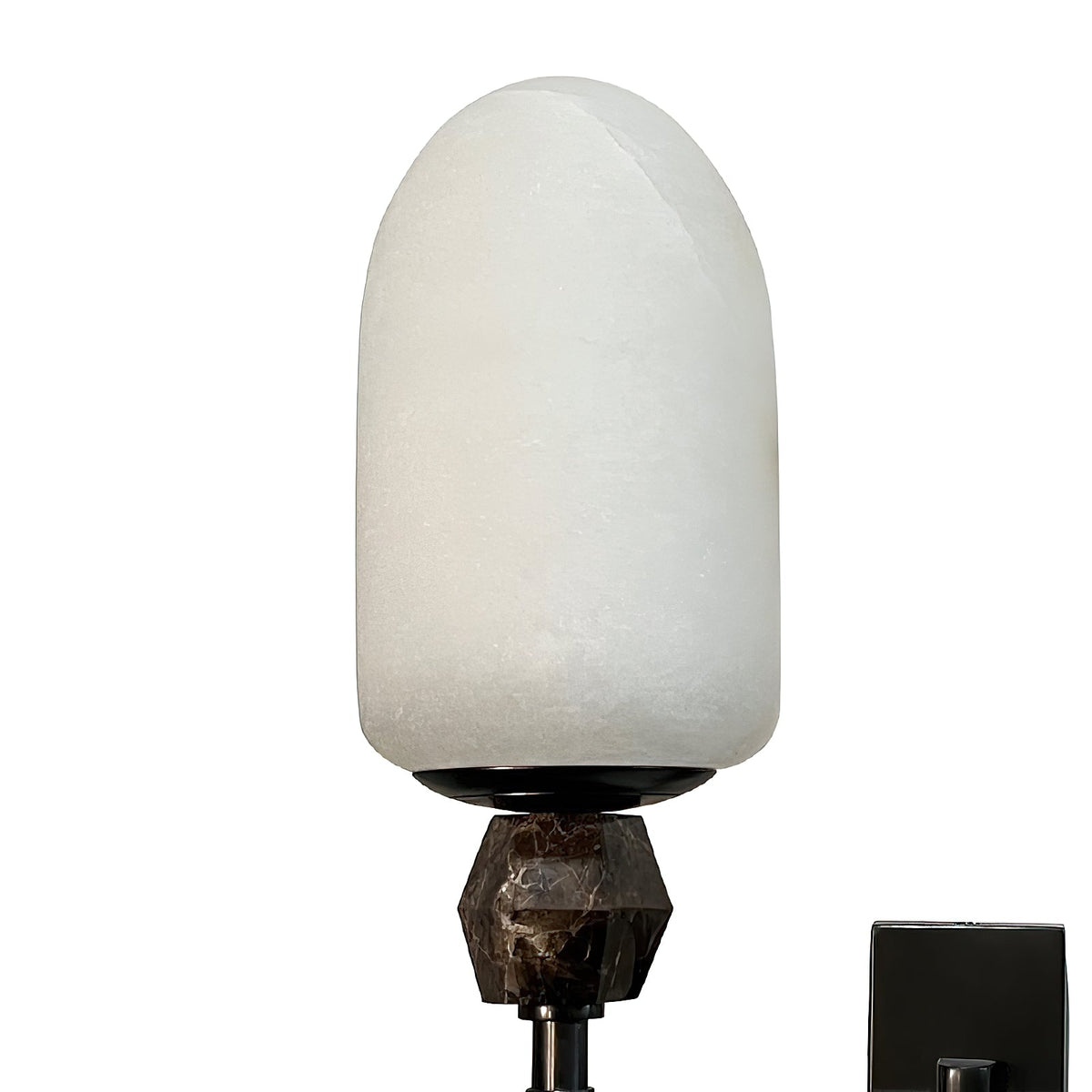 Dakota Alabaster Wall Lamp – Architectural Marble, Metal & Natural Alabaster Sconce