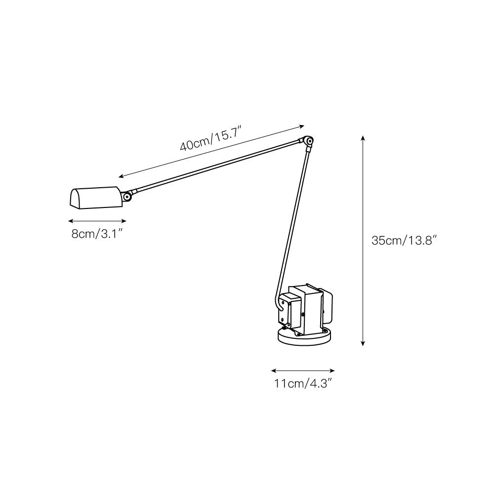 Daphine Table Lamp – Minimalist Adjustable LED Desk Light with Stepless Dimming