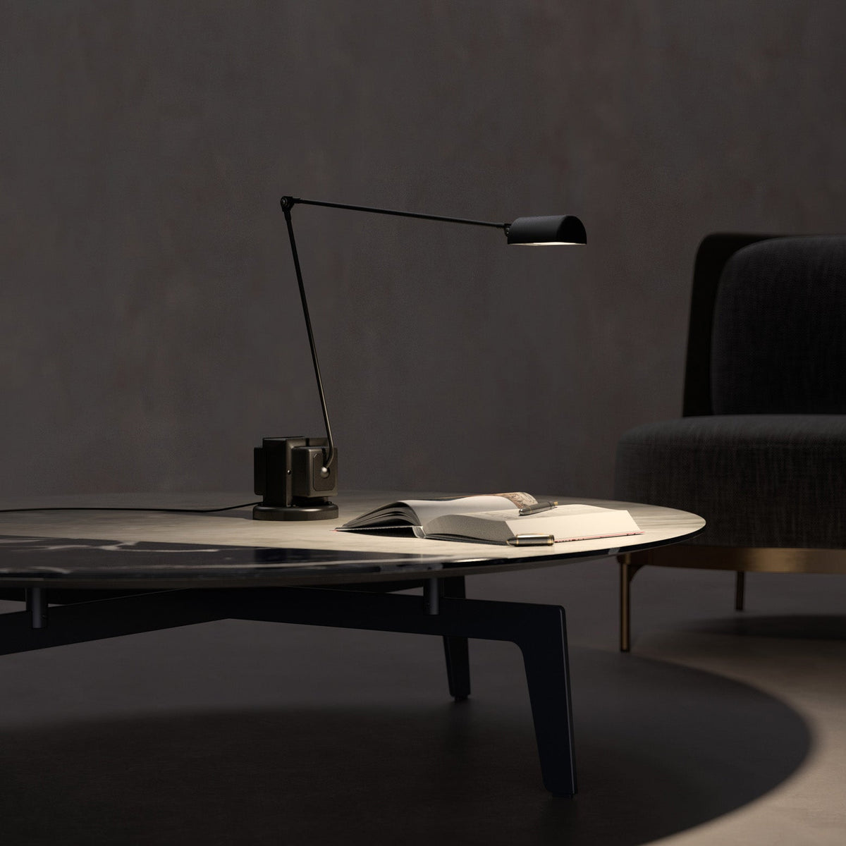 Daphine Table Lamp – Minimalist Adjustable LED Desk Light with Stepless Dimming