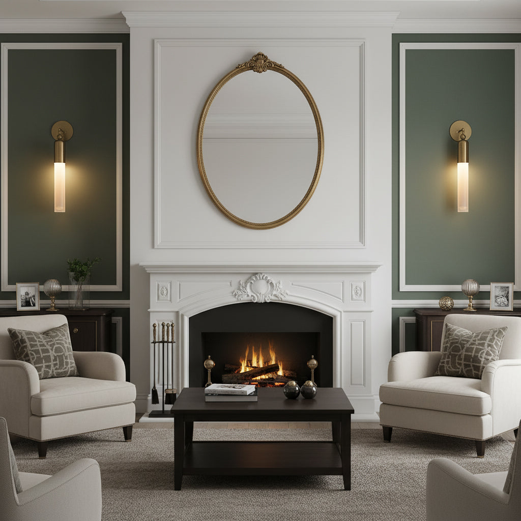 Darby Wall Lamp – Textured Mold-Blown Glass & Brass Dome Sconce