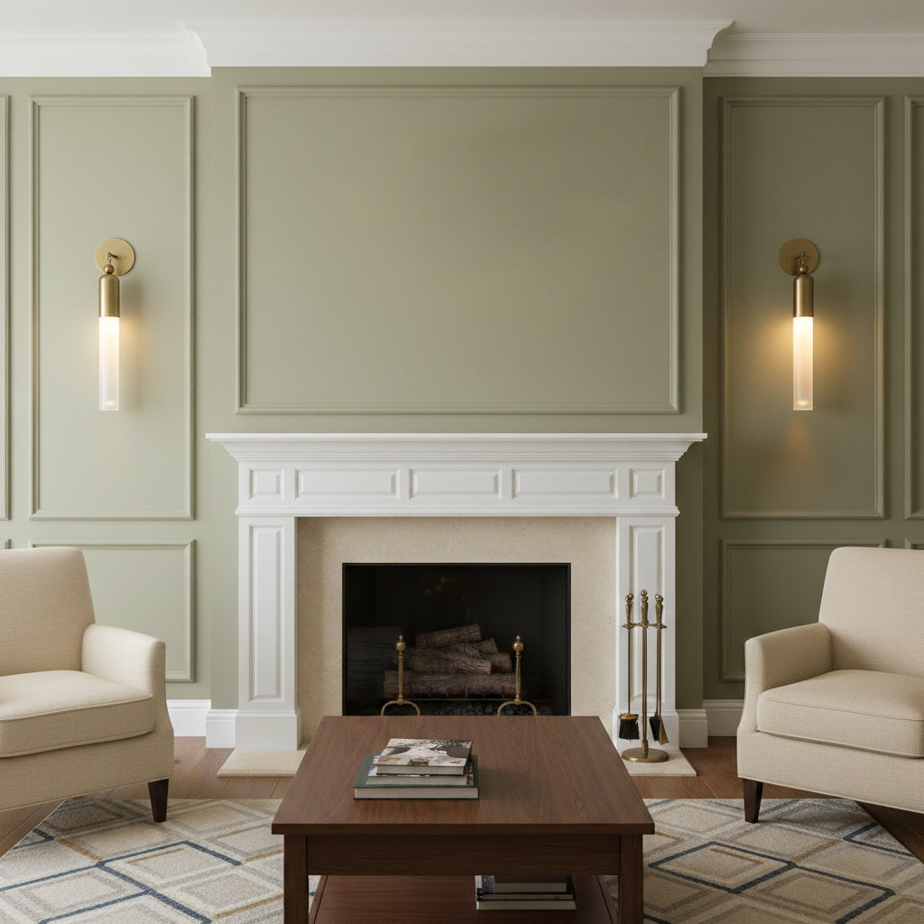 Darby Wall Lamp – Textured Mold-Blown Glass & Brass Dome Sconce
