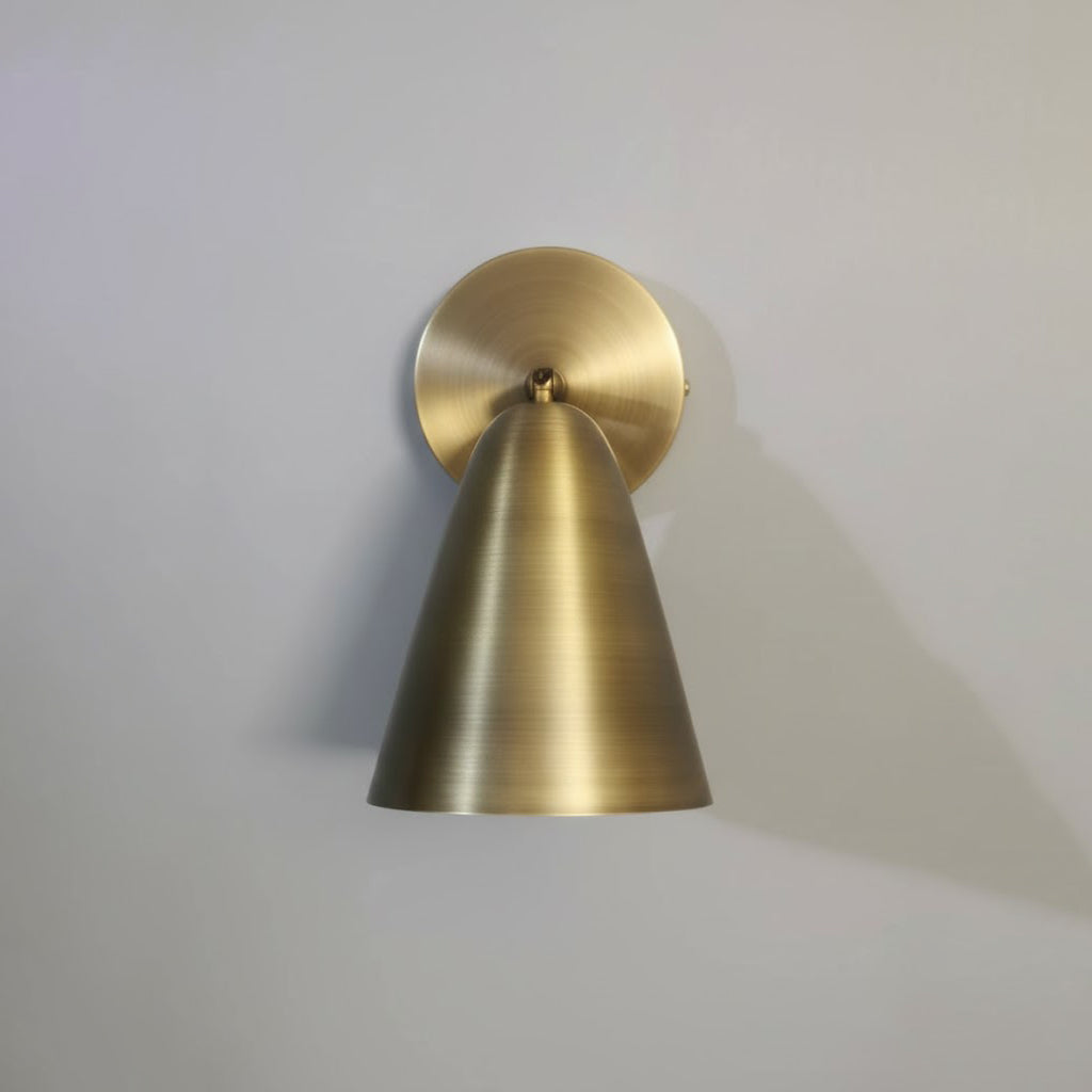 Dax Brass Wall Lamp – Sculptural Architectural Solid Brass Wall Sconc