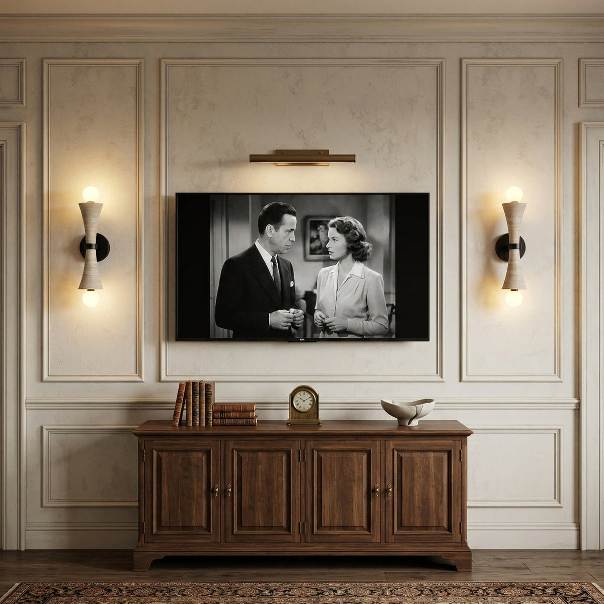 Dax Wall Lamp – Modern Hourglass Travertine & Jade Dual-Light Sconce