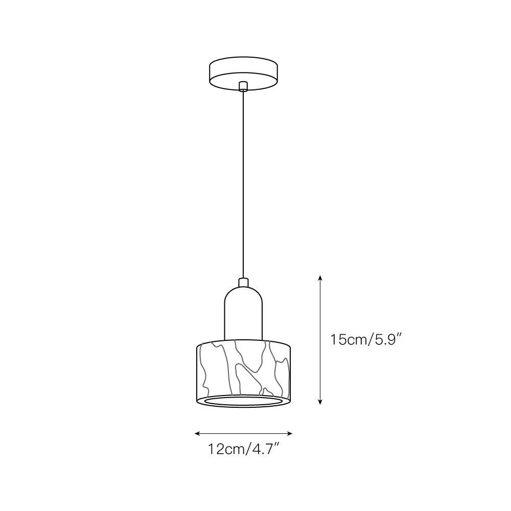 Dekum Marble Pendant Lamp - Bulgari Marble & Metal Linear Light