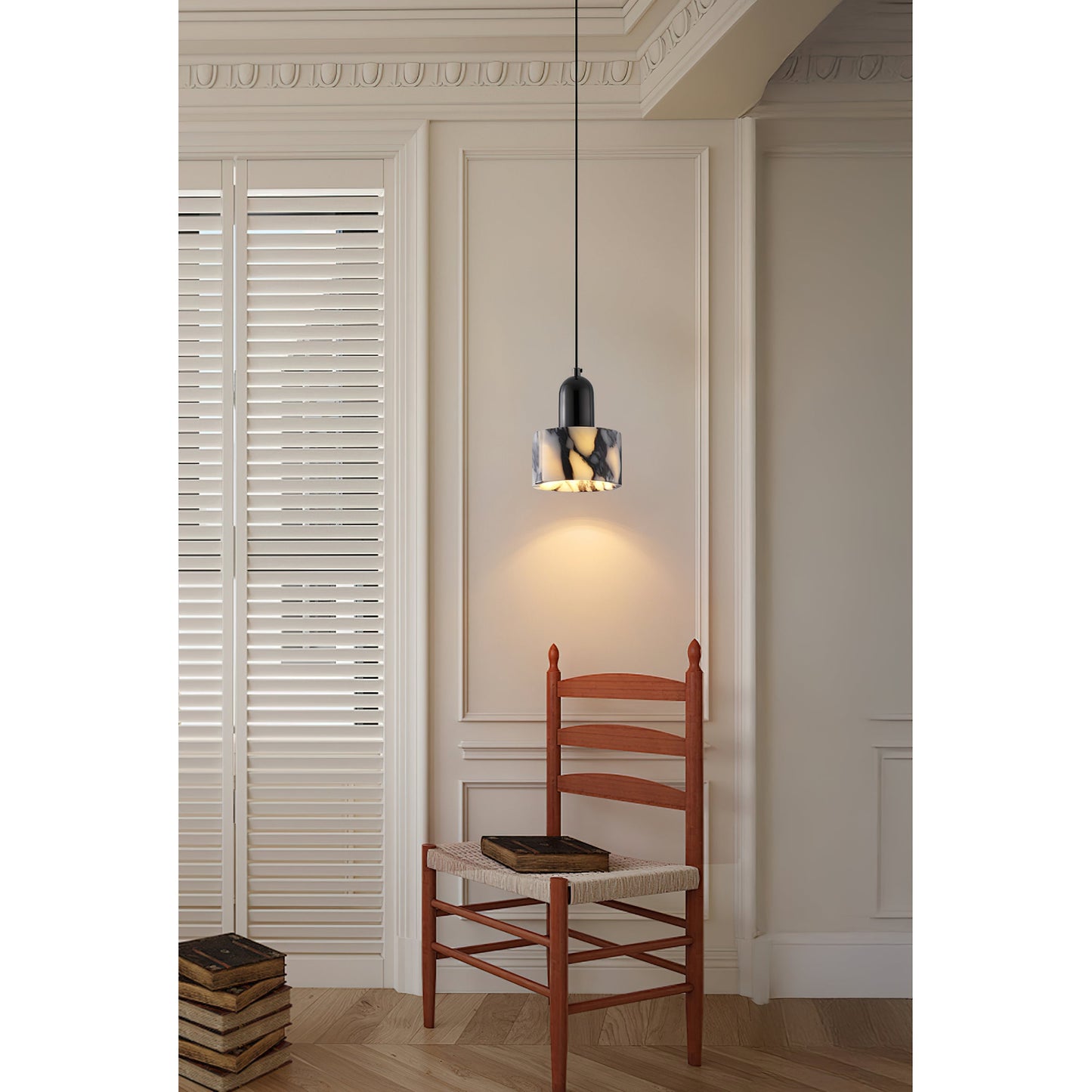 Dekum Marble Pendant Lamp - Bulgari Marble & Metal Linear Light