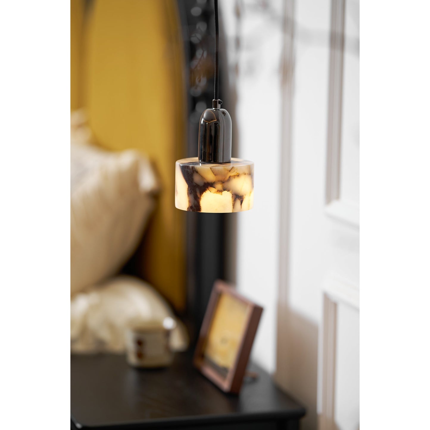 Dekum Marble Pendant Lamp - Bulgari Marble & Metal Linear Light