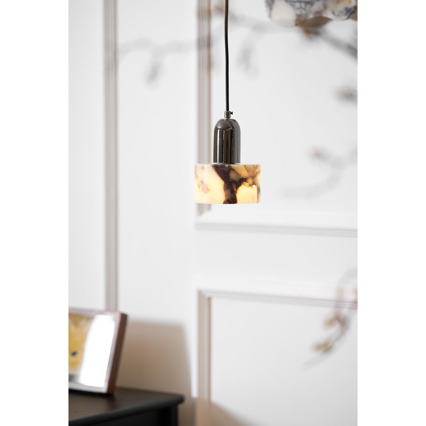 Dekum Marble Pendant Lamp - Bulgari Marble & Metal Linear Light