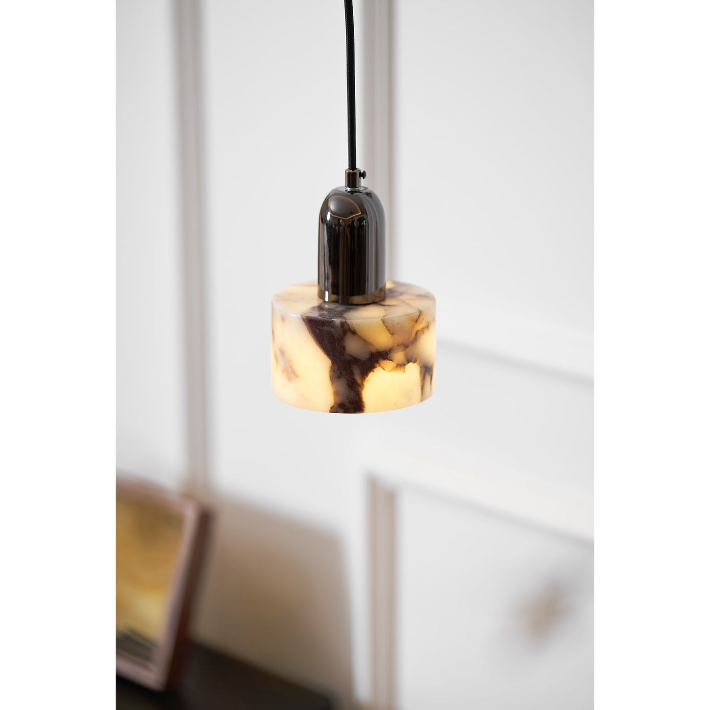 Dekum Marble Pendant Lamp - Bulgari Marble & Metal Linear Light