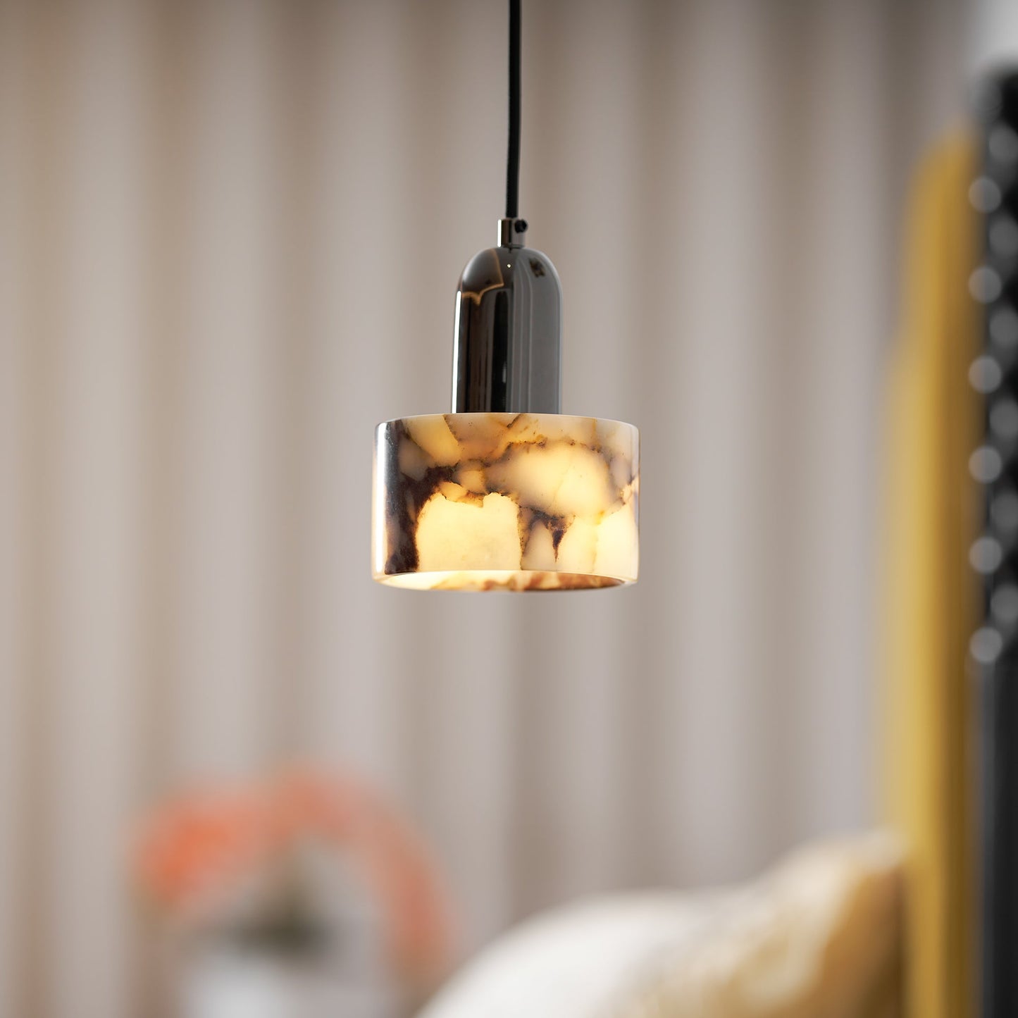 Dekum Marble Pendant Lamp - Bulgari Marble & Metal Linear Light