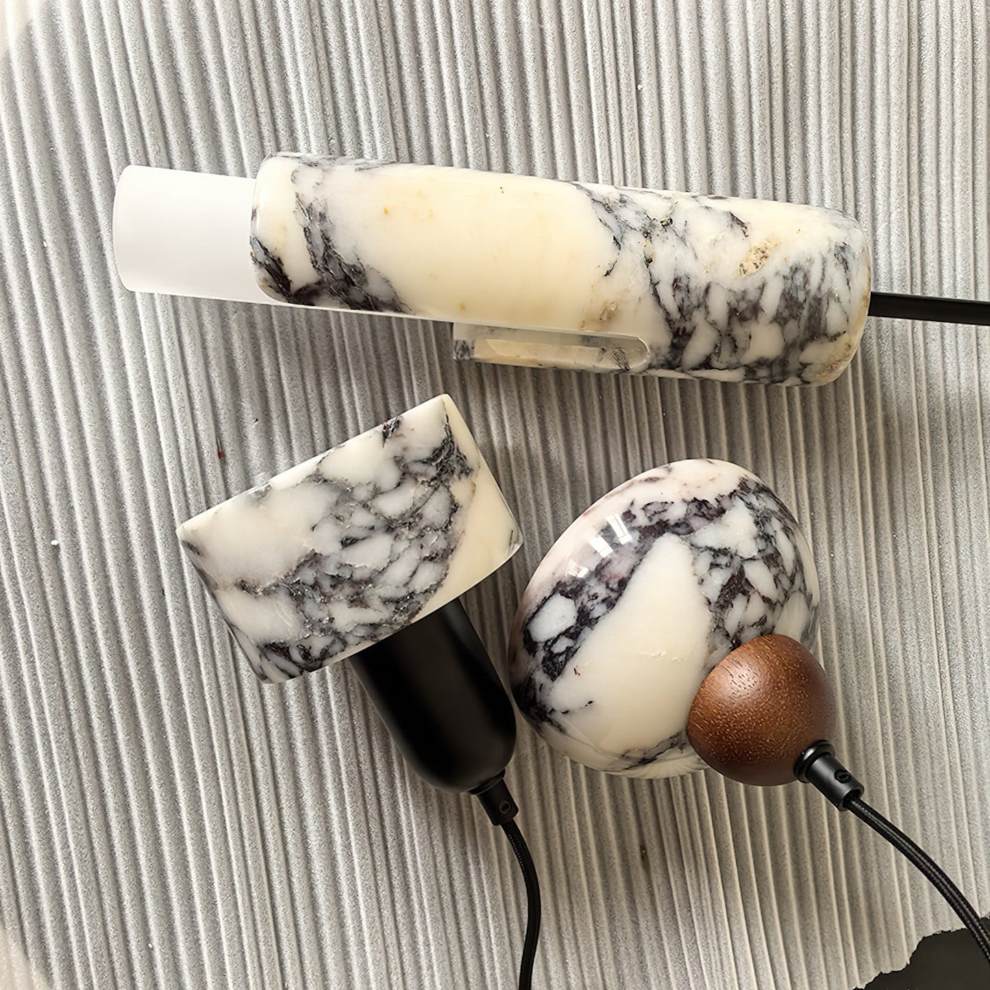 Dekum Marble Pendant Lamp - Bulgari Marble & Metal Linear Light