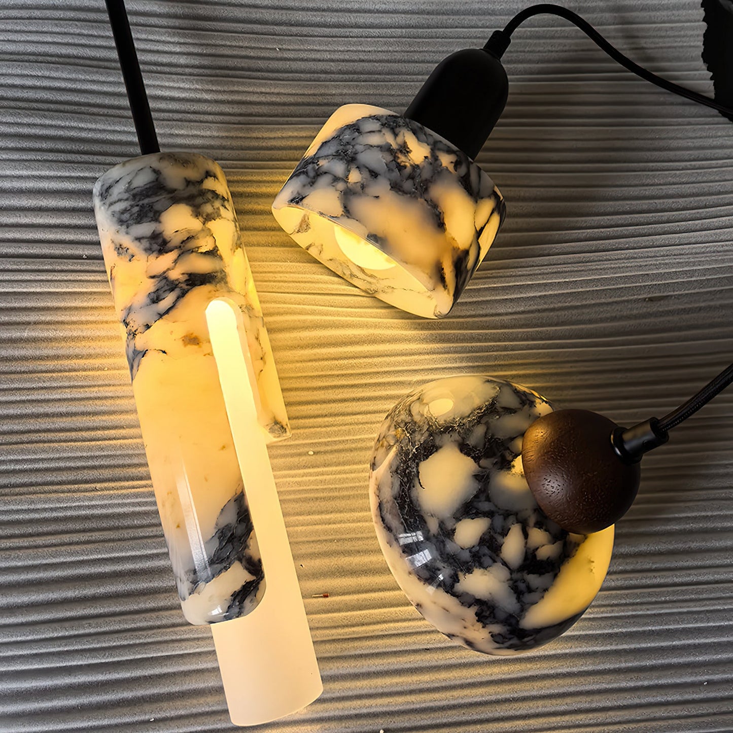 Dekum Marble Pendant Lamp - Bulgari Marble & Metal Linear Light