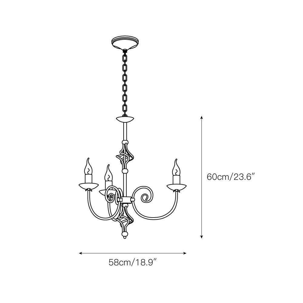 Delft Chandelier - Modern Minimalist Brass Candlestick Chandelier