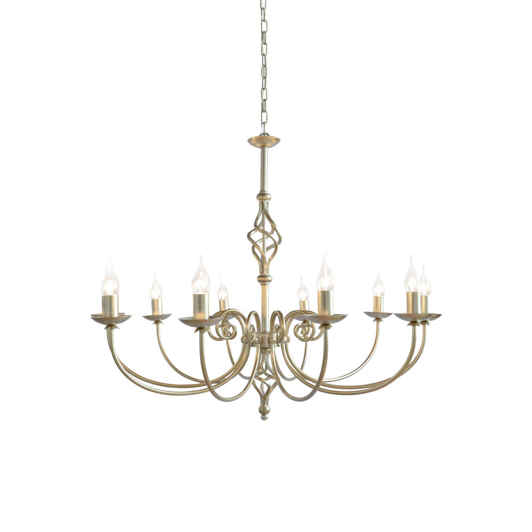 Delft Chandelier - Modern Minimalist Brass Candlestick Chandelier