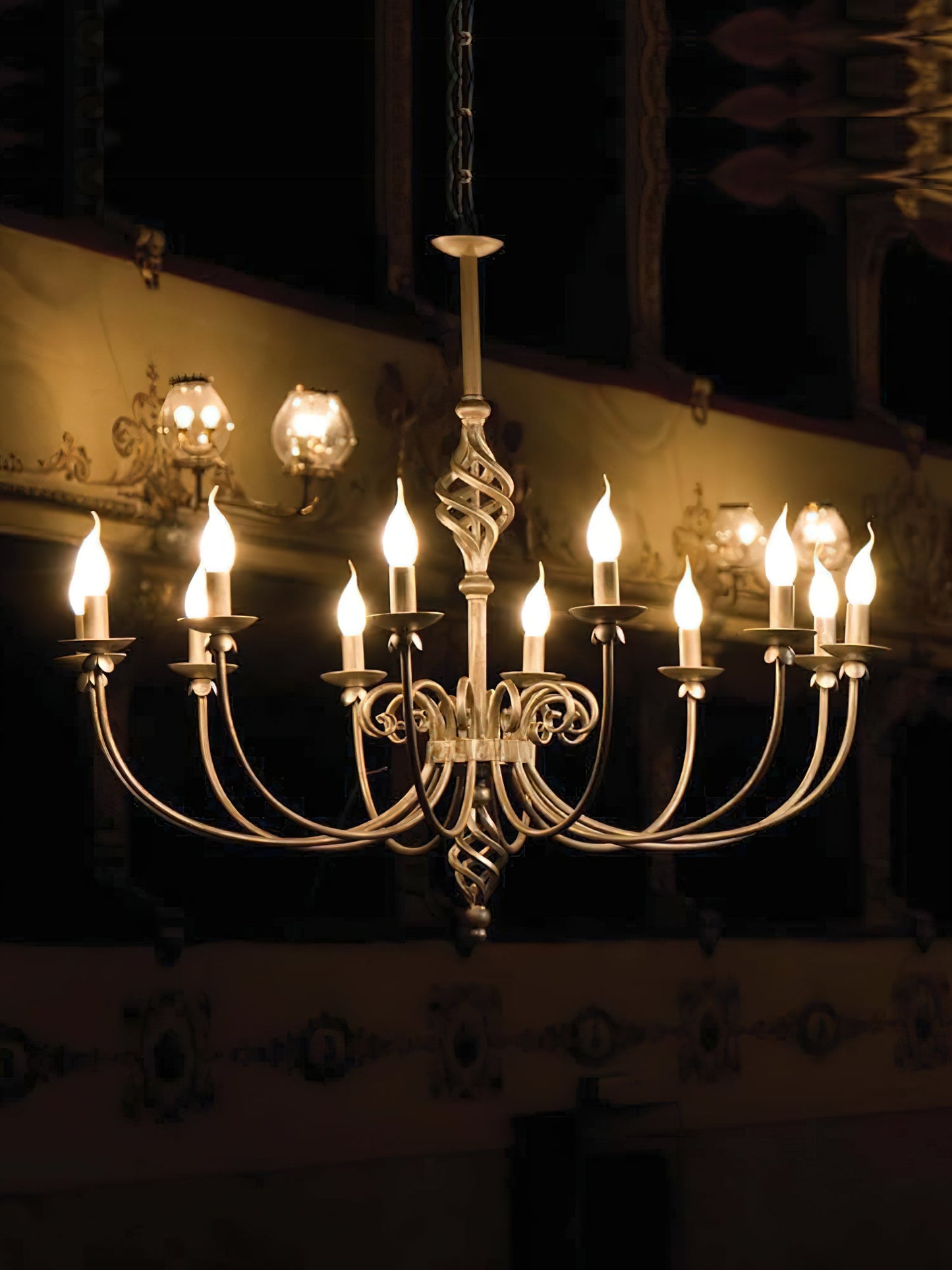 Delft Chandelier - Modern Minimalist Brass Candlestick Chandelier