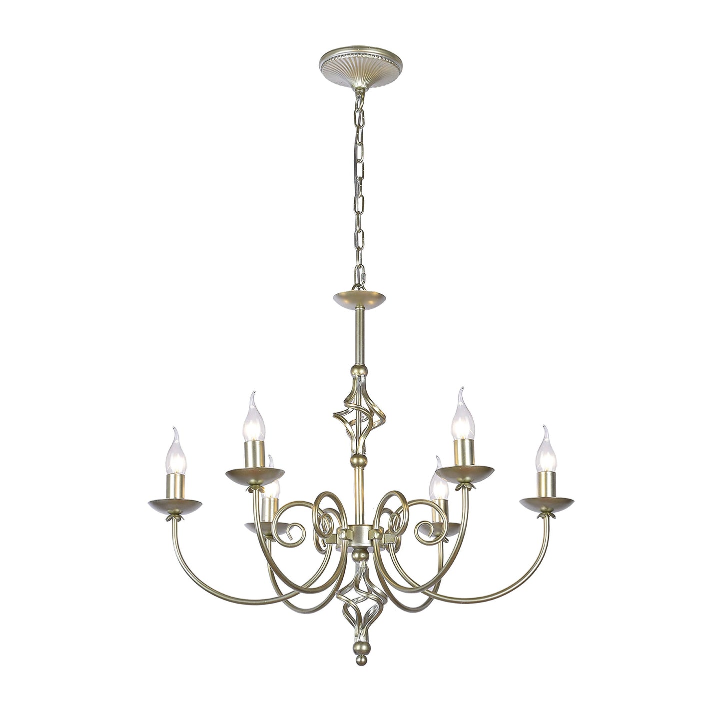 Delft Chandelier - Modern Minimalist Brass Candlestick Chandelier
