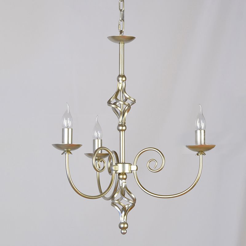 Delft Chandelier - Modern Minimalist Brass Candlestick Chandelier