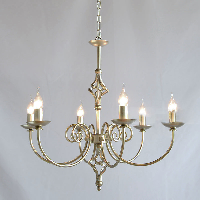 Delft Chandelier - Modern Minimalist Brass Candlestick Chandelier