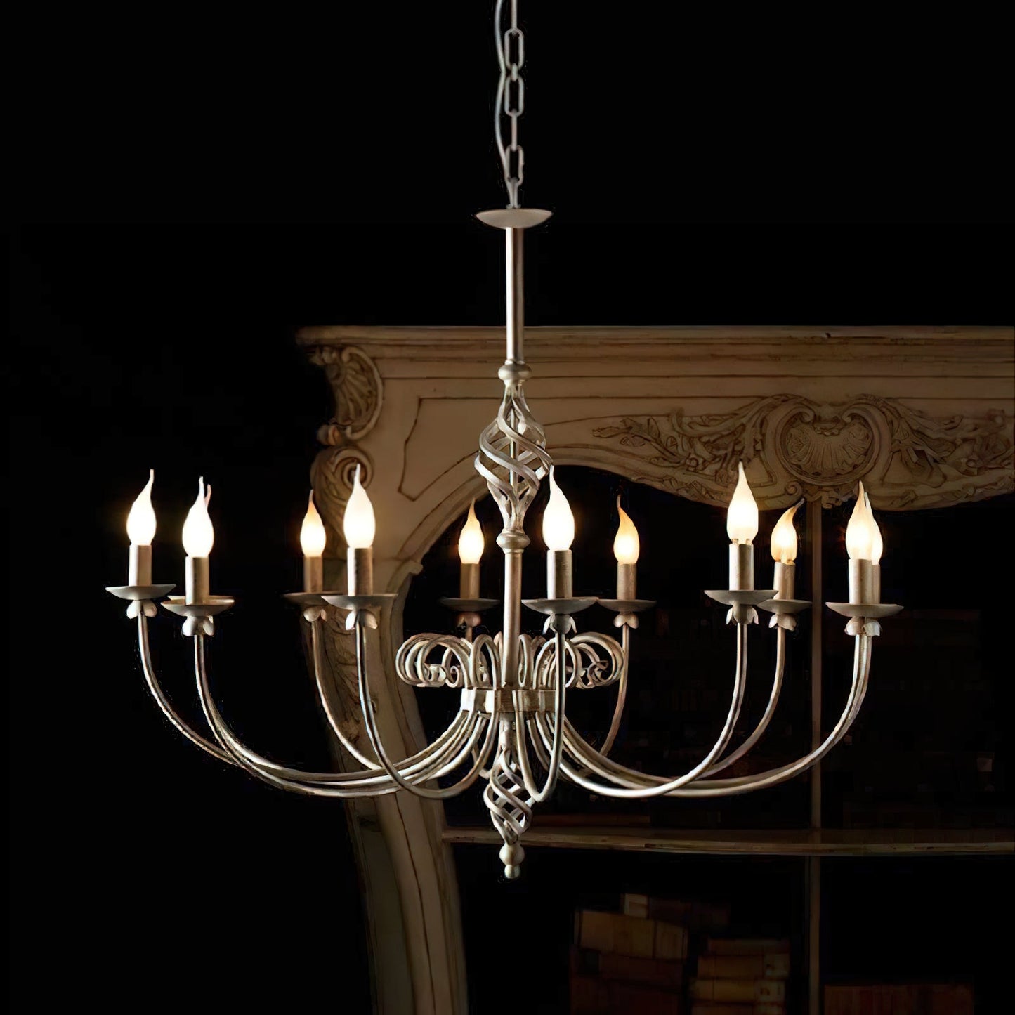 Delft Chandelier - Modern Minimalist Brass Candlestick Chandelier