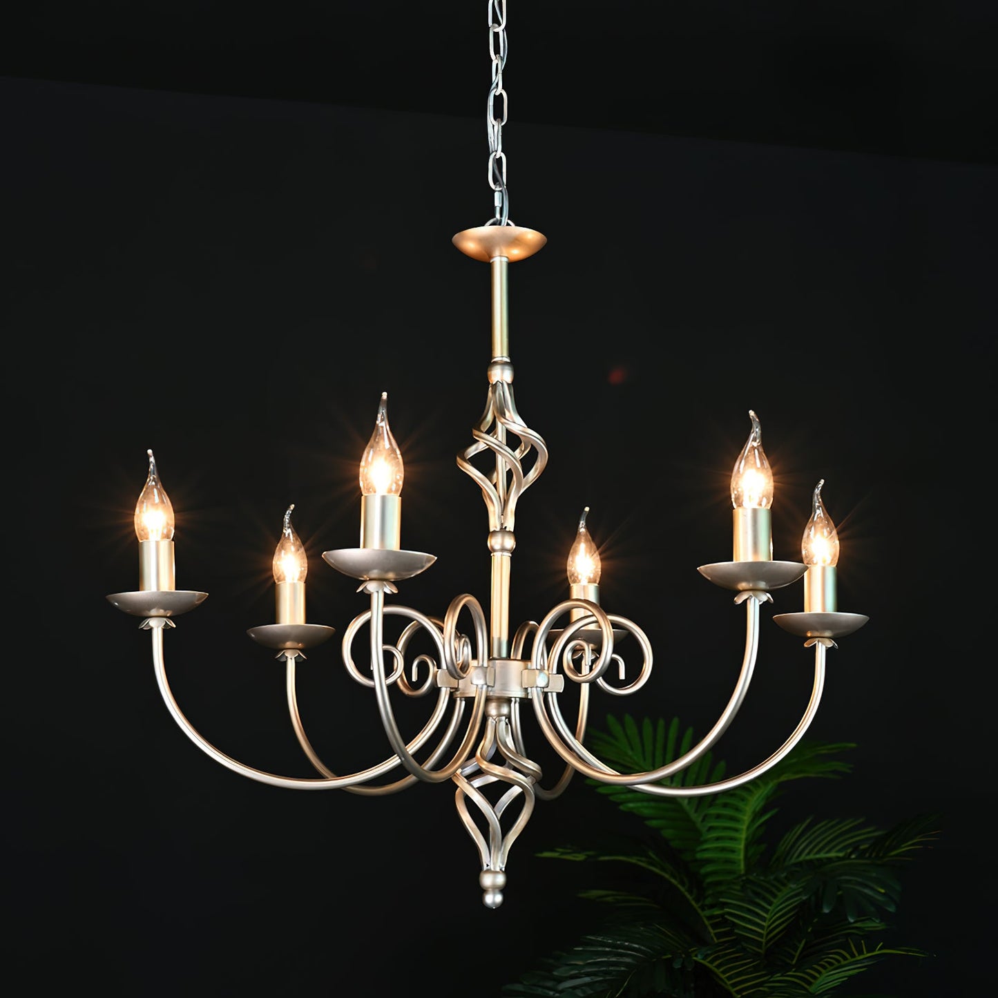 Delft Chandelier - Modern Minimalist Brass Candlestick Chandelier