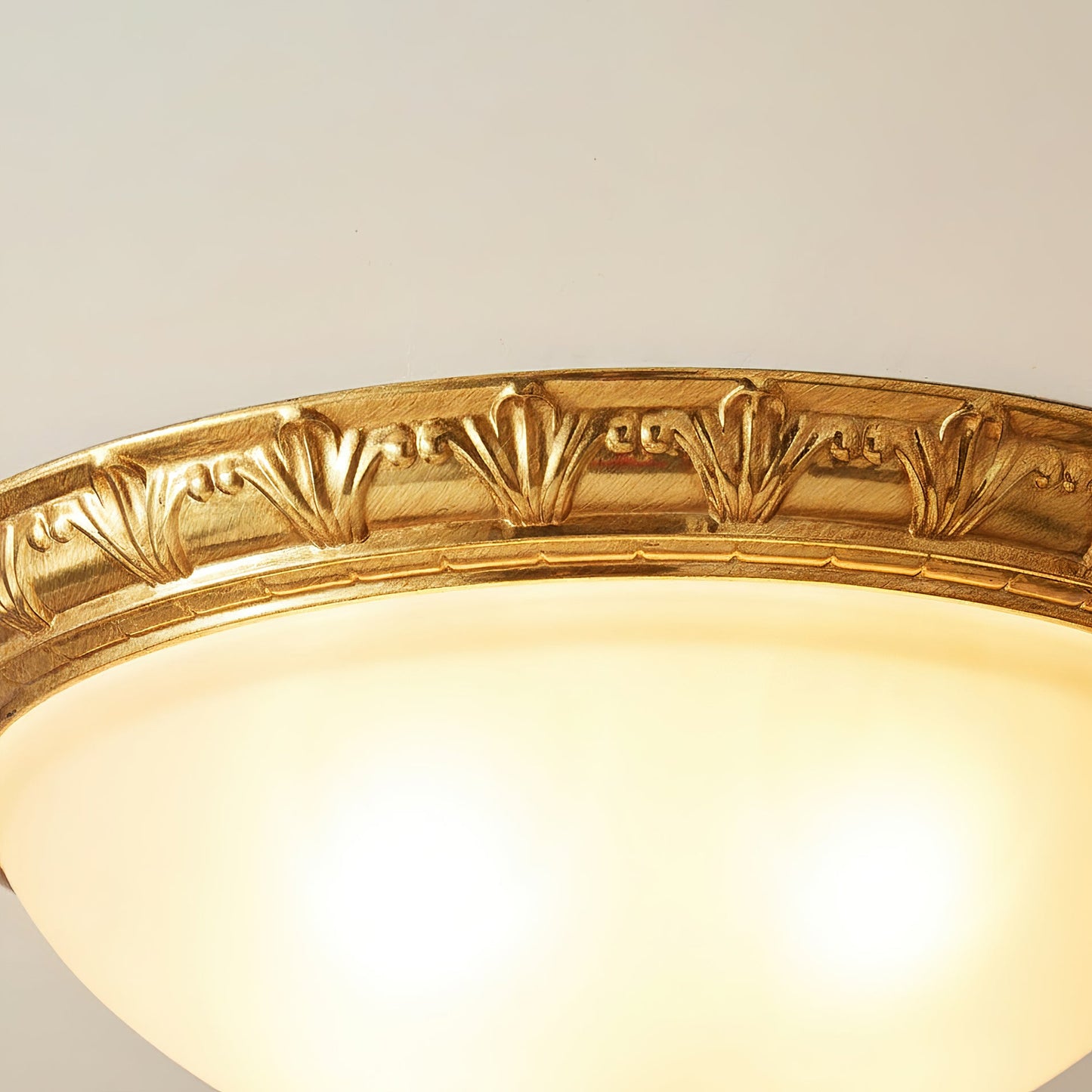 Deltana Flush Ceiling Lamp - Modern Brass & Glass Multi-Light Flush Mount