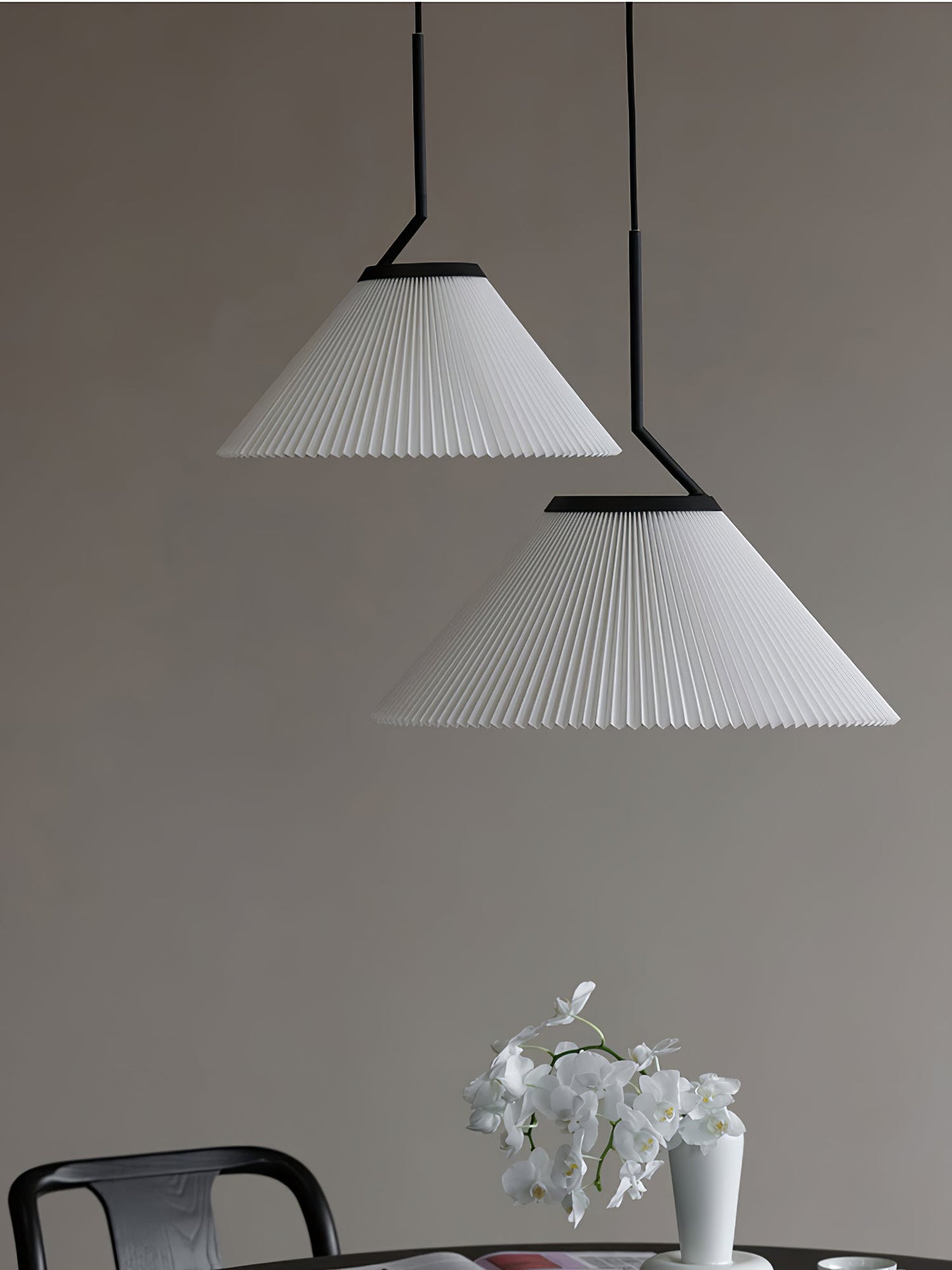 Demare Pleated Pendant Lamp - Modern Retro Fabric Dome Light