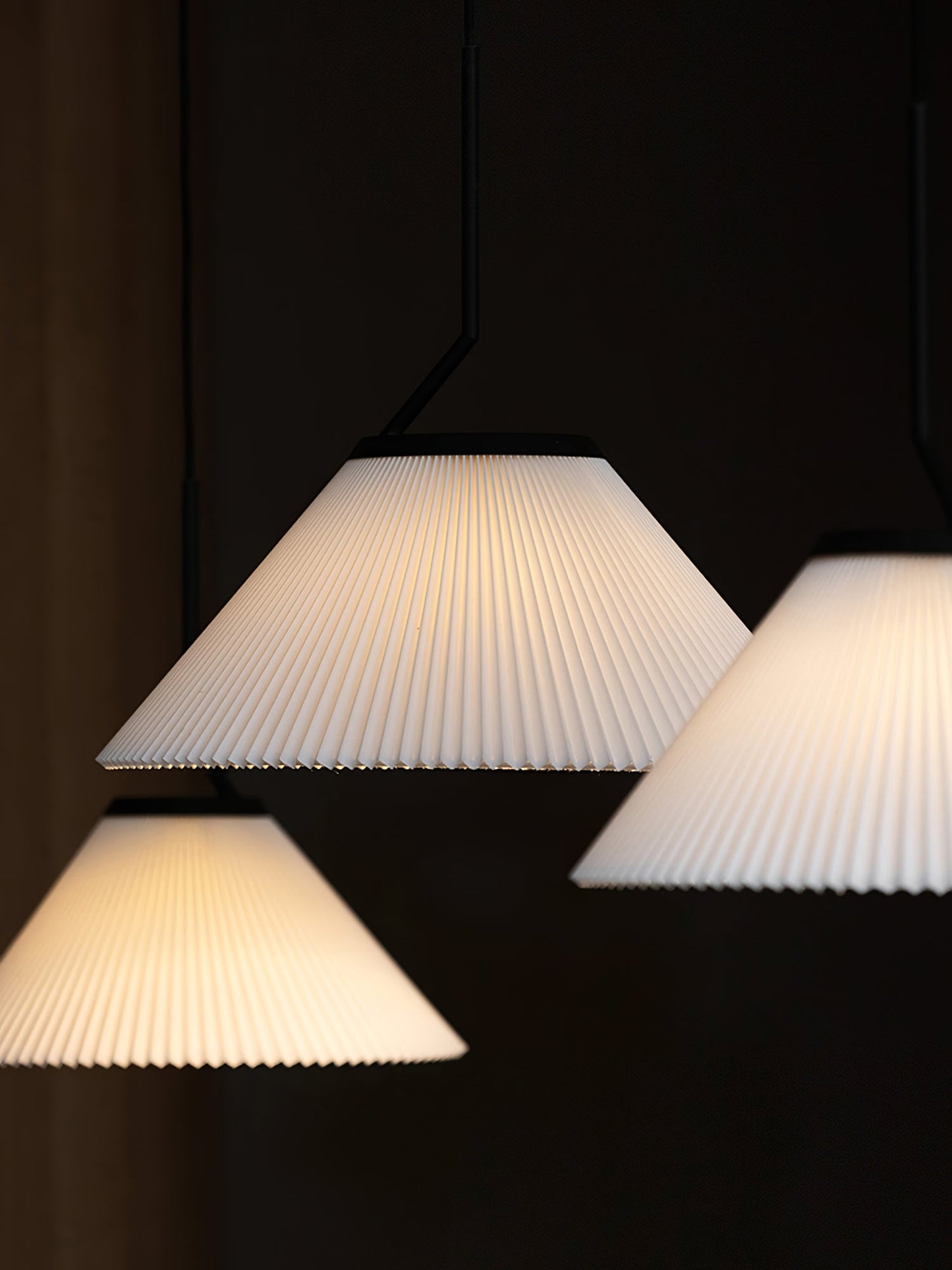 Demare Pleated Pendant Lamp - Modern Retro Fabric Dome Light