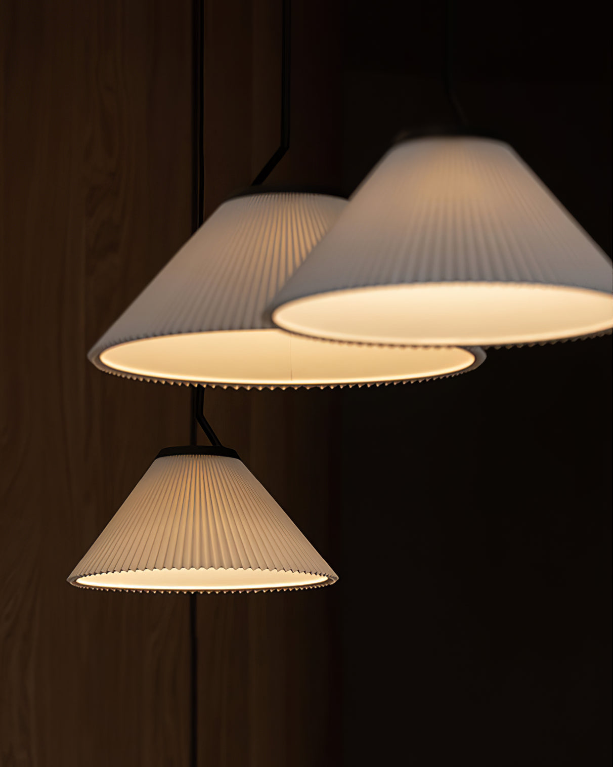 Demare Pleated Pendant Lamp - Modern Retro Fabric Dome Light