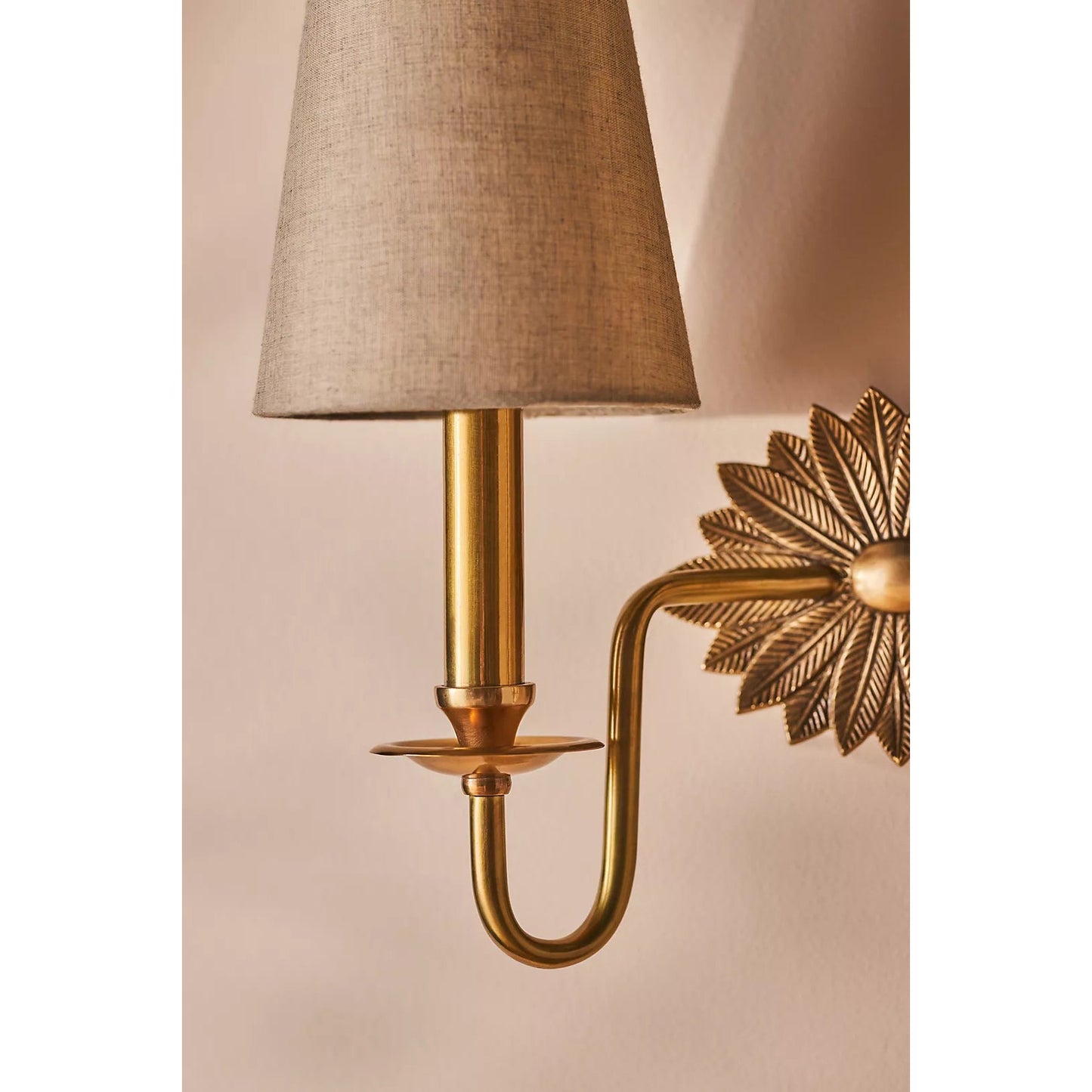Demeter Double Sconce - Classic Antique Brass 2-Light Wall Sconce with Linen Shades